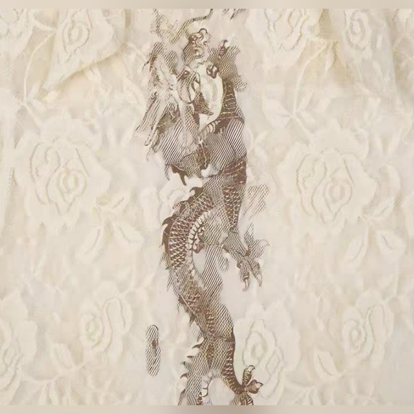 Slim Halter Strap Asymmetrical Hem Stretch Midi Lace Top - Picture 9 of 9